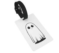 Simple Doodle of The Ghost - Etiquetas de equipaje con nombre y identificación, ideal para viajes, cruceros, mochilas, bolsas
