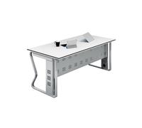Simple Elegante Escritorio Boss for Muebles de Oficina: Escritorio Individual Espacioso con una Mesa Grande Blanca y un Amplio Espacio Inferior for el hogar o el Trabajo Escritura(180x80x75cm)