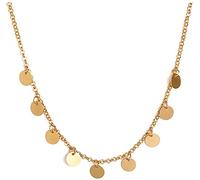 Simple Encantador Oblea Geometría Colgante Collar Corta Accesorios Personalidad Chica Femenina, Dorado Libro de Moda