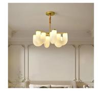 Simple escandinavo dormitorio colgante moderno comedor sala de estar lámpara U tipo blanco lechoso PE colgante luz, iluminación moderna(6heads)