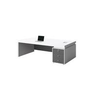 Simple Escritorio de Oficina Boss Desk Light Luxury Senior Sensación de Mesa y Silla Combinación de Escritorio Grande Simple y Moderno Mesa de Oficina Individual for PC Escritura(1.8X0.8X0.75M)