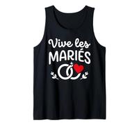 Simple EVJF Belle Tenue Cérémonie Mariage Vive Les mariés Camiseta sin Mangas
