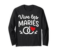 Simple EVJF Belle Tenue Cérémonie Mariage Vive Les mariés Manga Larga