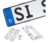 Simple-Fix Soporte Universal para matrícula Simple-Fix sin Marco, Transparente