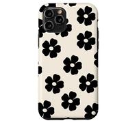 Simple Flor Negra Lindo Girly Carcasa para iPhone 11 Pro