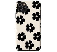 Simple Flor Negra Lindo Girly Carcasa para iPhone 11 Pro Max
