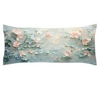 Simple Funda Cojin 55 x 160cm Funda Almohada Flor Protector Almohada Cervicales y Cuello Cojines Cama Protector de Almohadas, Embarazada Hombros Cuello Apoyo, para Almohadas de Verano Kl-359