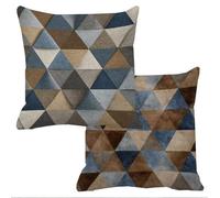 Simple Funda Cojin 55x55cm Fundas Cojines Exterior Impermeable Terciopelo Funda de Almohada Cojines Sofa Cama Decorativos Geometría Protector Almohada Pack 2 Exterior Jardin Cushion Covers f-15636