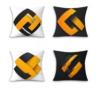 Simple Fundas Cojines Sofa 35x35cm Juego de 4, Arte Funda de Cojín Decorativa para Sofá y Cama, Cuadradas Suaves Cushion Covers con Cremallera Invisible, para Salón, Exterior Jardin, Regalos, 6-1703