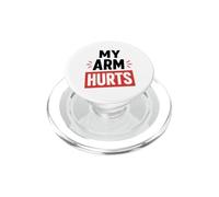 Simple Funny Gym Workout Quote My Arm Hurts PopSockets PopGrip para MagSafe