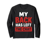 Simple Funny Gym Workout Quote My Back as Left The Chat Manga Larga