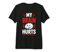 Simple Funny Gym Workout Quote My Brain Hurts Camiseta Premium