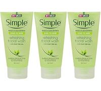 Simple Gel de lavado facial refrescante, 142 ml (3 unidades)