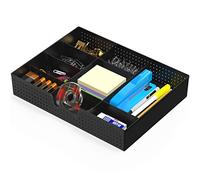 Simple Houseware Bandeja organizadora de cajones con 9 Compartimentos Ajustables, Negra
