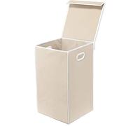 Simple Houseware Cesta Plegable para la Colada con Tapa, Color Beige
