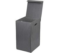 Simple Houseware Cesta Plegable para la Colada con Tapa, Gris Oscuro
