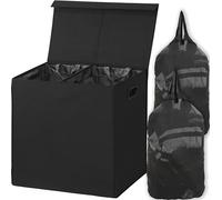 Simple Houseware Cesto Doble para la Colada con Tapa y Bolsas extraíbles para la Colada, Color Negro