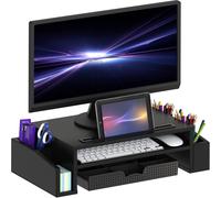 Simple Houseware Desk Monitor Stand Riser with Adjustable Organizer tray Black