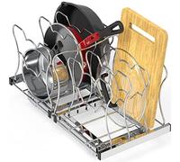 Simple Houseware Organizador extraíble Debajo del Estante Deslizante del gabinete para Cocina, baño, despensa y Tapa de Olla