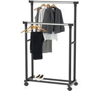 Simple Houseware Perchero portátil para Colgar Ropa de Doble Varilla