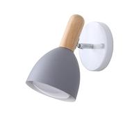 Simple Iron Stairs Wall Sconces Modern Wood Vanity Mount Lights E26/E27 Base Balcony Lamps for Kids Room Study Bedroom Bedside