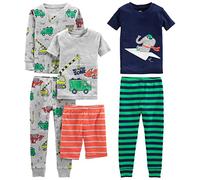 Simple Joys by Carter's Bebé-Niños 6-piece Snug Fit Cotton Pajama Set Pijama Not Applicable, Multicolor (Transportation/Elephant/Stripes), (Talla del fabricante: 24 meses)