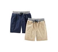 Simple Joys by Carter's Bebé-Niños short Not Applicable, Azul (Khaki/Navy), (Talla del fabricante: 4T)