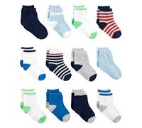 Simple Joys by Carter's Calcetines Largos Unisex Bebés, 12 Pares, Multicolor/Rayas, 3-12 meses