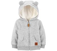 Simple Joys by Carter's Hooded Sweater Jacket with Sherpa Lining Infant-and-Toddler-Outerwear-Jackets, Gris, 3-6 Meses Unisex bebé