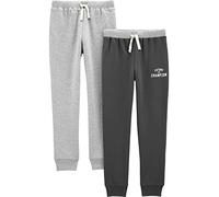 Simple Joys by Carter's Jogger de Punto Deportivo Bebé Niño, Pack de 2, Gris Claro Mezcla/Gris Oscuro, 6-9 meses