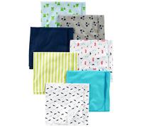 Simple Joys by Carter's Paños de muselina para bebés Unisex Bebés, Pack de 7, Azul/Blanco, Talla única