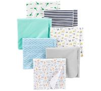 Simple Joys by Carter's Paños de muselina para bebés Unisex Bebés, Pack de 7, Verde Menta/Azul/Blanco, Talla única
