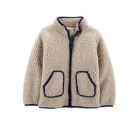 Simple Joys by Carter's Sherpa Jacket Chaqueta, Marrón Caqui Efecto Lavado, 12 Meses para Bebés