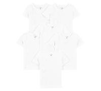 Simple Joys by Carter's Side-Snap Short-Sleeve Shirt Camisa, Blanco, Prematuro (Pack de 6) para Bebés