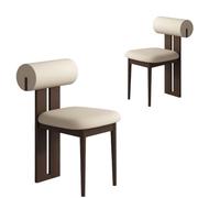 Simple - Juego de 4 sillas de comedor francesas de madera maciza, silla de maquillaje tapizada con respaldo, sin brazos, perfecta para comedor, sala de estar, decoración moderna del hogar