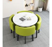 Simple - Juego de mesa redonda pequeña para cocina, comedor, barra de desayuno, mesa redonda y silla, mesa redonda para comedor, cocina, #96, 80 x 75 cm (ancho x alto)