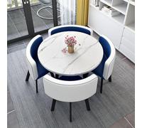 Simple - Juego de mesa redonda pequeña para cocina, comedor, moderna barra de desayuno, mesa redonda y silla, mesa redonda para comedor, cocina, #96, 80 x 75 cm (ancho x alto)