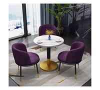 Simple Leisure - Juego de 4 mesas y sillas de comedor y sillas, diseño moderno, 1 mesa 3 sillas de 60 cm, mesa redonda de madera, sala de estar, cocina, sala de estar, sala de estar, sala de estar