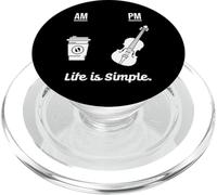 Simple Life Orquesta de violín de café Música Violinista Músico PopSockets PopGrip para MagSafe
