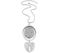 Simple Line Art - Collar giratorio con diseño de ilustración de grano con alas de ángel