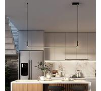 Simple Line Lámpara Colgante LED Lámpara Colgante Moderna Regulable Isla de Cocina Mesa de Comedor Araña Lámpara de suspensión Ajustable para Oficina Cocina Restaurante Sala de Estar Espacio de