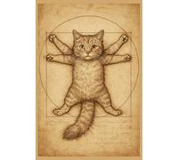 Simple Lined Journal for everyday use - cover of art with a cat on in (Leonardo da vinci): Classic 6x9 Notebook | 100 Pages | Great for Writing, Planning & Notes