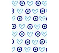 Simple Lined Journal with evil eye - blue cover: Classic 6x9 Notebook | 100 Pages | Great for Writing, Planning & Notes