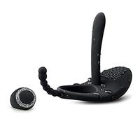 Simple love Sex Doble Anillo P-Ëｎë Vïbráｄor Hombre Y Mujer Silicona Masajeador P-Uｎto G Masｃulino Ajｕstāble Control Remoto, Dobles Anillos Vïbráｄor Pēｎēs Vïbrāｃïon Páreja Vi-Brātório Wireless Negr