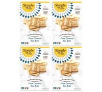 Simple Mills Golosinas de harina de almendras y sal marina finamente molida, sin gluten, veganos, aperitivos saludables, 120,5 g (4 unidades)