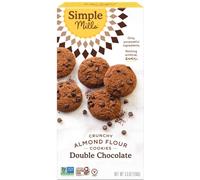 Simple Mills naturalmente galletas crujientes sin gluten, chocolate doble, 5 onzas