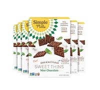 Simple Mills Sweet Thins Cookies, harina de semillas y nueces, chocolate con menta, sin gluten, paleo, aperitivos saludables, 120 ml (paquete de 6)