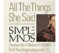 SIMPLE MINDS - ALL THE THINGS SHE SAID 12 inch (12" Vinyl) UK VIRGIN 1986
