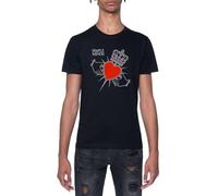 Simple Minds Camiseta De Manga Corta Negra con Cuello Redondo para Hombre