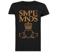 Simple Minds Camiseta Negra Femenina Camiseta De Manga Corta para Mujer